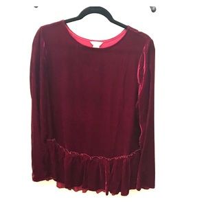 Sundance Velvet Peplum Top